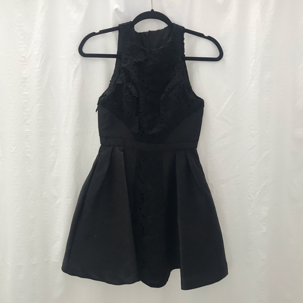Cynthia Rowley Black Lace Fit and Flare Dress Size 0